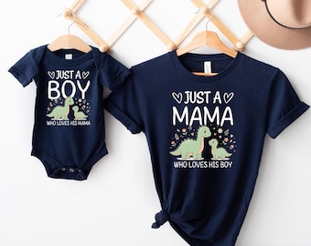 Camiseta a juego para mamá e hijo con estampado de dinosaurios, camiseta para el primer Día de la Madre para mamá de niño, conjuntos a juego para mamá y bebé, regalo para el primer Día de la Madre 2026