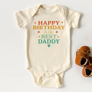 Alles Gute zum Geburtstag Daddy Onesie®, Baby Body für den Geburtstag des besten Vaters, Geschenk zum ersten Vatertag des Babys, Retro Retro Neugeborenes Outfit für Papa