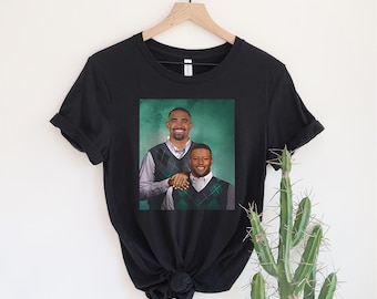 Camiseta de fútbol de Filadelfia de Jalen Hurts, camiseta de AJ Brown de Jalen Hurts, camiseta con póster de Saquon Barkley Step Brothers, camiseta divertida de los Eagles Gameday