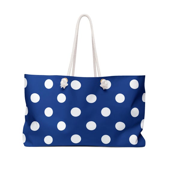 Polka dot beach bag sale