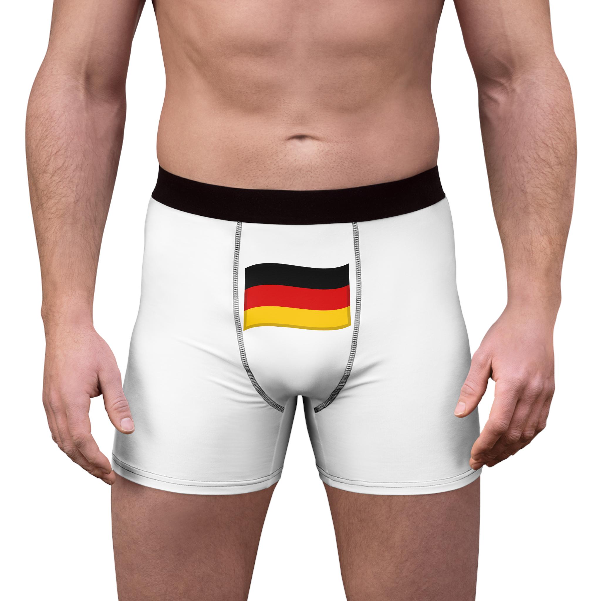 German Flag Boxer Briefs, Deutschland Patriotic Underwear, Polyester Comfort