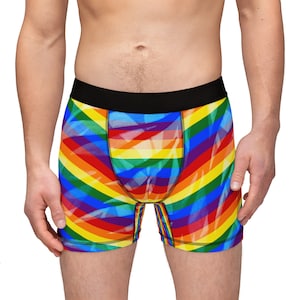 Bóxers Rainbow Pride: ropa interior LGBT para hombre, mezcla de licra suave