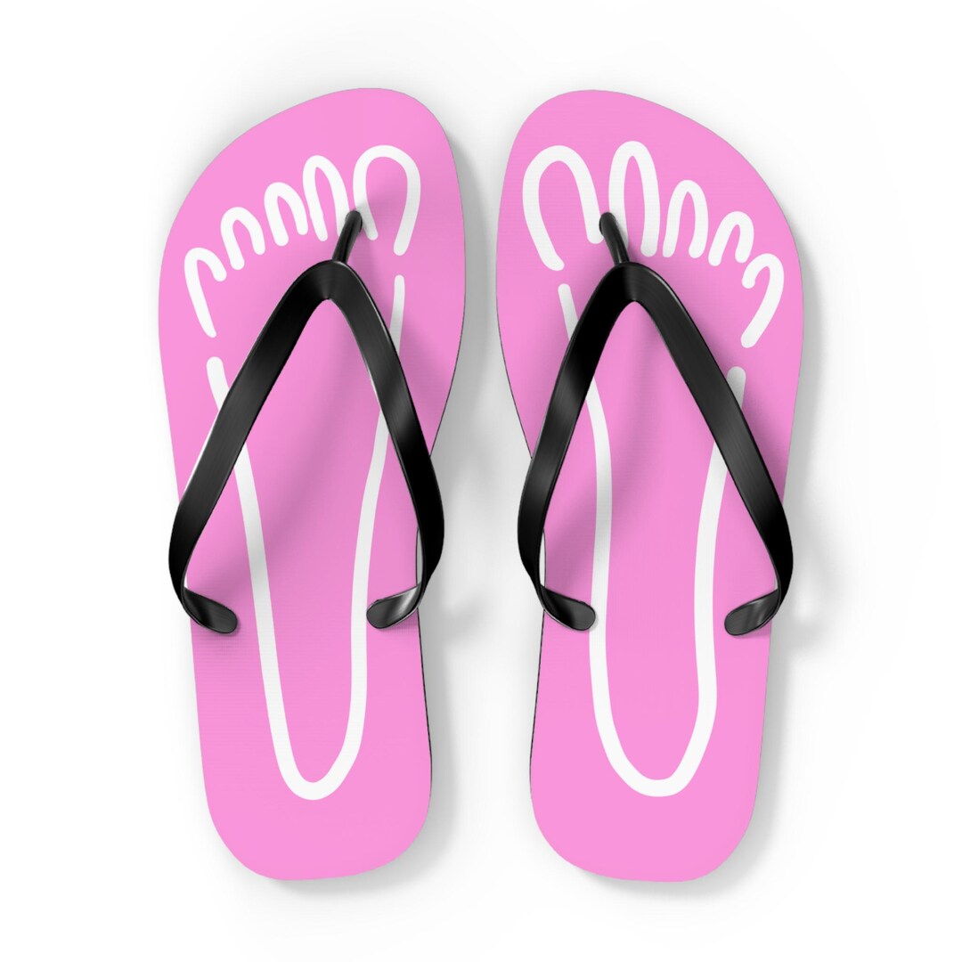 Tongs empreintes de pas amusantes contour de doigts amusants