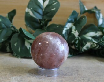 Fire Quartz Sphere Red Hematoid Quartz Sphere Gifts for Home Chakra Crystal Trendy Office Decor Reiki Tools Birthday Gifts Holistic Crystals