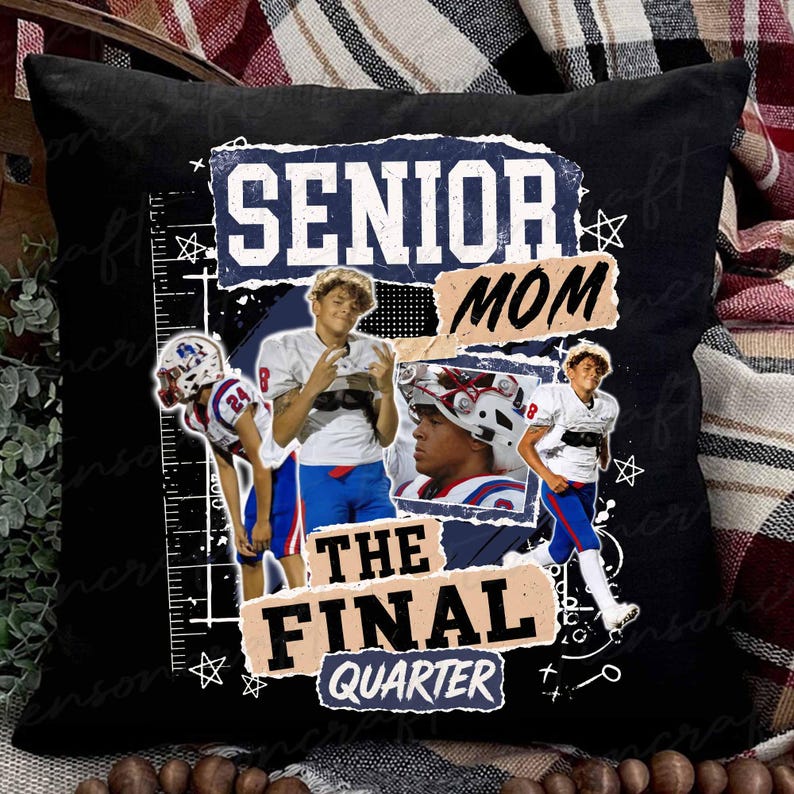 Design Bookmark File Senior Football Mom Png, Custom Photo Template Png, Personalized Name ...