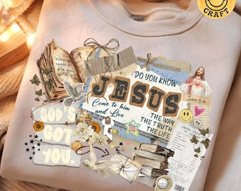 God's Got You Faith Collage Faith Png, Preppy Trendy Faith Png, Heat Transfer, Bible, Verse, Jesus, God, Jesus Loves You Png, Digital Design