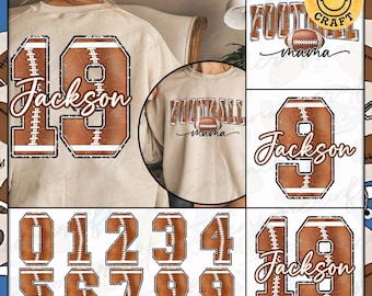 Personalized Football Mama PNG, Custom Gameday Football PNG, Football Mama Png, Customized Kids Name Football, Football Mom, Digital Design