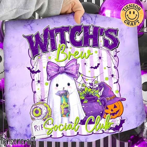 Kawaii Witch’s Brew Ghost png, Cute Soda Can Energy Drink png, Little Ghosts Drink png, Funny Halloween png, Fall png, Digital Design