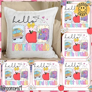 Bundle Coquette Grade Png, Teacher First Day of School Png, Back To School Png, Grade School Png, Pre-k 1st/2nd/3rd Grade, Digital Design