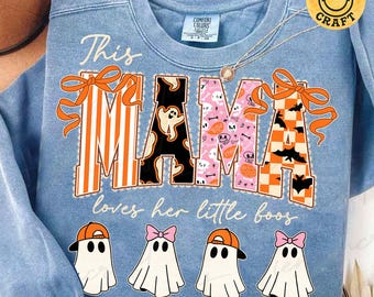 Lace This Mama Loves Her Boos PNG, Mama Halloween png, Spooky Mama png, Halloween Ghost png, Custom Halloween Kids Name png, Digital Design