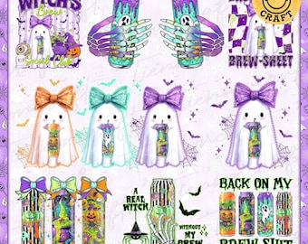 Kawaii Witch’s Brew Ghost Bundle Png, Little Ghosts Drink Png, Cute Soda Can Energy Drink PNG, Funny Halloween Png, Fall Png, Digital Design