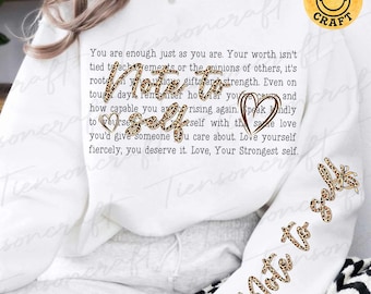 Note To Self Leopard PNG, Motivational PNG, Mental Health Png Positive Inspirational Quotes Dear Person Behind Me DTF, Digital Design