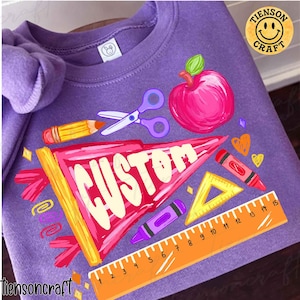 Personalized Name Back to School Pennant PNG file, Coquette Girl Name png, Name Pennant png, Boho Floral Teacher Png Design, Digital Design