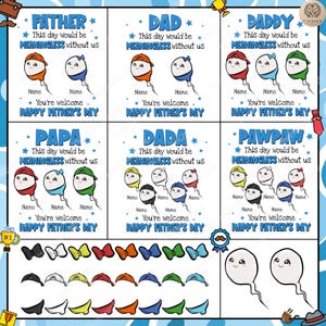 Lustiges Vatertagspng-Bundle, dieser Tag wäre ohne uns bedeutungslos Sie sind willkommen Png, Geschenk für Papa, Samen Vatertag Png
