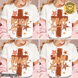 Striped Fall Bundle Png, Grace Joy Pray Believe Design, Fall Jesus Png, Jesus Christian, Ditsy Floral Fall, Pumpkin Spice, Digital Design
