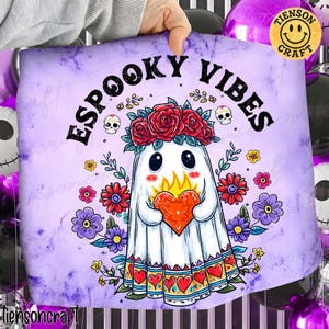 Espooky Vibes PNG, Halloween Mexican Conchas Ghost Png, Spooky Conchas PNG, Halloween Conchas Png, Pantasmas Ghost Pan Dulce, Digital Design