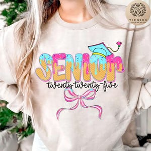 Couquette Pink Senior 2025 Png, Senior Coquette Bow Png, Retro Graduation Png, Senior 2025 Family Png, Senior Mom Png, Class of 2025 Png