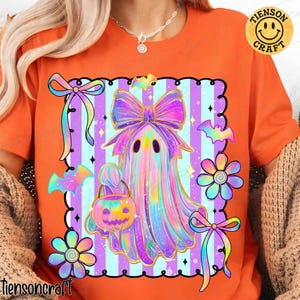 Preppy Halloween Ghost Png, Cute Boo Ghost Coquette Png, Floral Spooky Season Png, Girly Halloween Shirt Png, Spooky Pumpkin, Digital Design