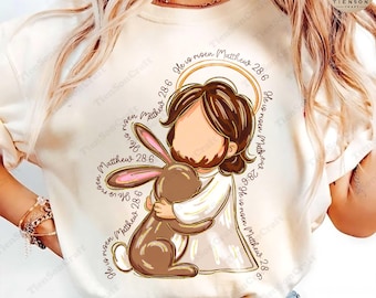 Brush Stroke Jesus Png, Easter Shirt Png, He Is Risen Png, Easter Bible Verse, Easter Sublimation Design, Jesus Easter Png Sublimation