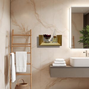 Étagères flottantes à support caché, Longueur d&#39;étagère personnalisée, Support de chambre minimaliste, Rangement de cuisine rustique, Étagères murales en bois