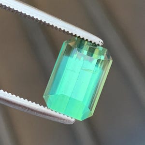 2 karat pastellgrön turmalin smaragdslipad lös fasetterad ädelsten för smycken från Afghanistan | 9 mm