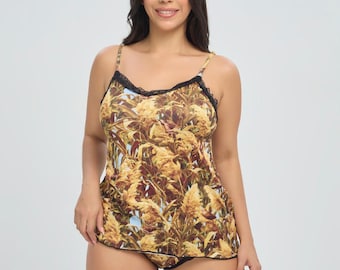 GoldenMarsh Camuflage Stretch Camisole