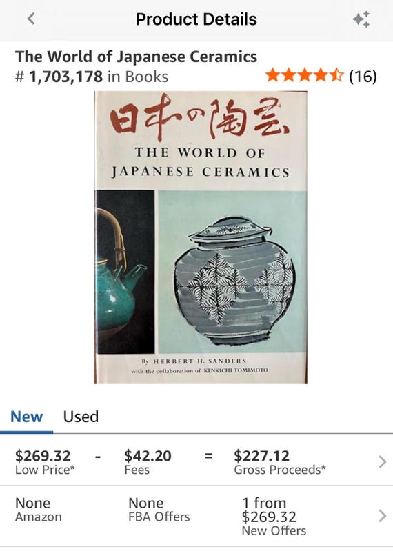 The World of Japanese Ceramics by Herbert Sanders 1st EDT 6th