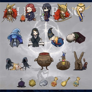 Pegatinas de Elden Ring / Calcomanías de vinilo de alta calidad / Arte de juegos de fantasía oscura