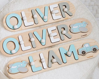 1st Birthday Gift. Personalized Name Puzzle. Custom Gift for Kids. Educational Toys. Wooden Baby Girl Gift. Baby Shower Gift. Baby Boy Gift.