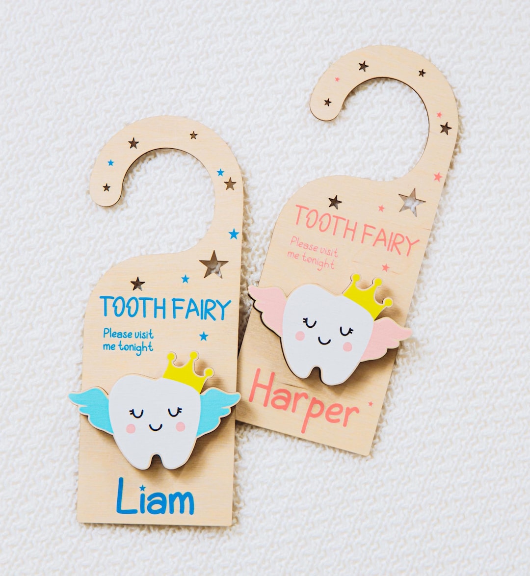 Personalized Tooth Fairy Door Hanger, Tooth Fairy Pick up and Drop Off ...