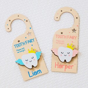 Custom Tooth Fairy Money Holder. Money and Note Slot. Personalized Tooth Fairy Door Hanger. Tooth Trinket Holder. Keepsake Gift for Toddler.
