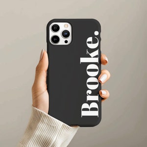 Personalised Name iPhone Case, Logo Custom Name iPhone Case for iPhone 15 14 13 12 11 Pro Max Plus Mini Case, Custom Script Cellphone Cover