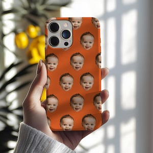 Baby Face Phone Case, Personalized Pet Face Case, Custom Family Picture Phone Case, Phone Case With Photo, Funny iphone Case gift for dad