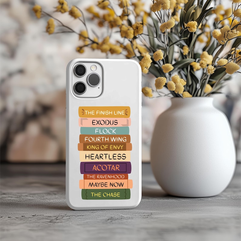 Cover per telefono personalizzata con libreria, regalo personalizzato per amanti dei libri e della lettura, regalo di compleanno BookTok per iPhone per lei immagine 9