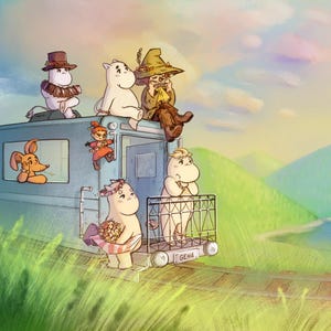 PRINT - [ Moomin ] | The Blue Wagon