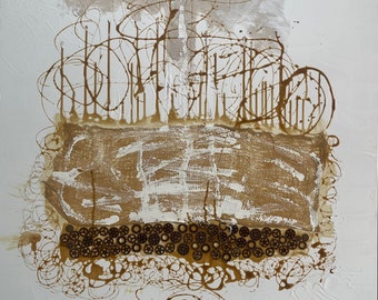 From the Serie: Abstract Soul. Original Abstract painting, Mixed Media on Canvas.