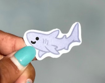Cute Great White Shark Sticker | Water Resistant Vinyl Decal
