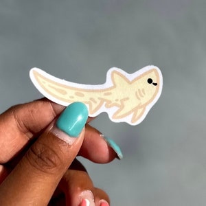 Lemon Shark Sticker | Vinyl Sticker | Water Resistant Laminated | Cute Animal Stickers | Water Bottle, Laptop, Notebook, Phone Sticker