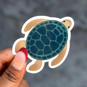 Sea Turtle Sticker | Vinyl Sticker | Water Resistant Laminated | Cute Animal Stickers | Water Bottle, Laptop, Notebook, Phone Sticker