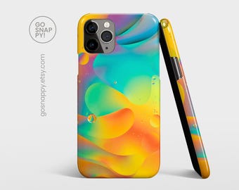 Colorful Abstract Bubbles Phone Case, Color Splash iPhone 16, 15 Case, Rainbow Pattern iPhone 14, Vibrant iPhone 13, Galaxy S23, Galaxy S24