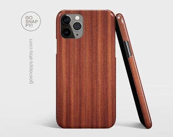 Funda con veta de madera de nogal para iPhone 17, 16, 15, 14 y 13 • Impresión realista de veta de madera para Galaxy S25, S24 y S23 Pixel 9 y 8 Pro • Cubierta con textura rústica