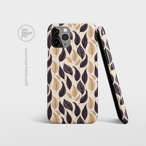 AUTUMN LEAF Case For iPhone 16 15 14 13 12 • Simple Nature Pattern Galaxy S24 S23 S22 Pixel 9 8 Pro Huawei • Fall Botanical Drawing Design
