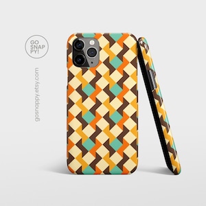 RETRO GEOMETRIC Case For iPhone 16 15 14 13 12 • Mid-Century Modern Pattern Galaxy S24 S23 S22 Pixel 9 8 Pro • Vintage Bold Abstract Design