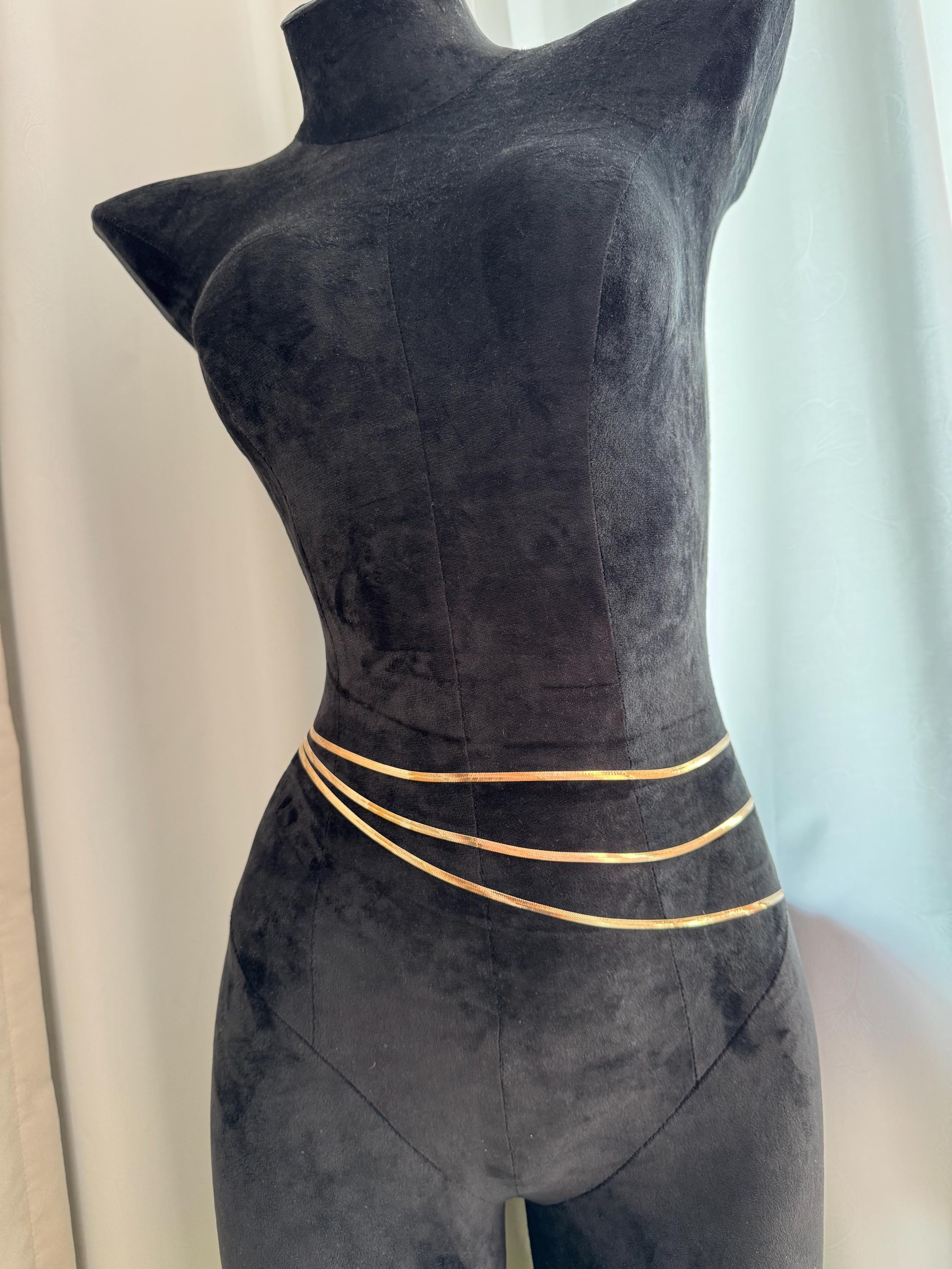 Elegant Gold Waist Jewelry, Triple-layer Snake Chain Waist Jewelry ...