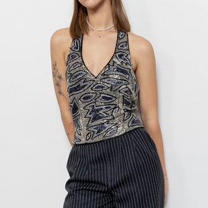 White beaded halter top cheap