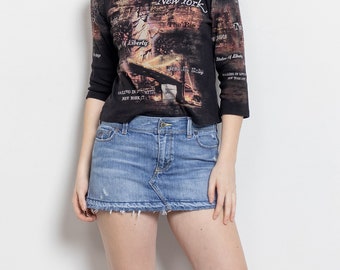 Y2k Archive Denim Mini Skirt 2000s - Etsy UK