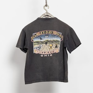 HARLEY DAVIDSON OHIO Chillicothe Vintage Tee Cotton T-Shirt Short Sleeve Oversize 90&#39;s / Medium Large