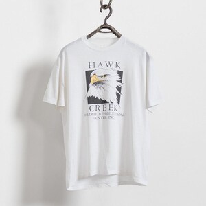 HAWKS Soft Thin See Through Vintage Sheer Animal Wildlife Birds Oversize T-Shirt / Large Xl