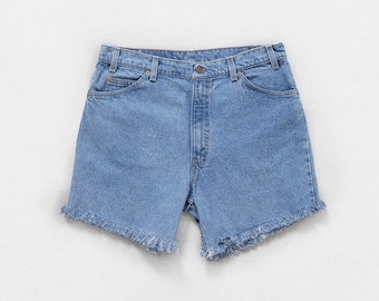 Calvin Klein BLACK JEAN SHORTS Vintage Denim High Waist 90's