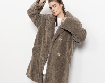 Brown Faux Fur Jacket by White Stag Outerwear - Vintage 1960's